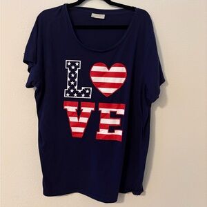 Bobbie Brooks Plus Size Navy Top